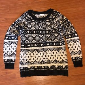 Garage Black and White Patterned Sweater
